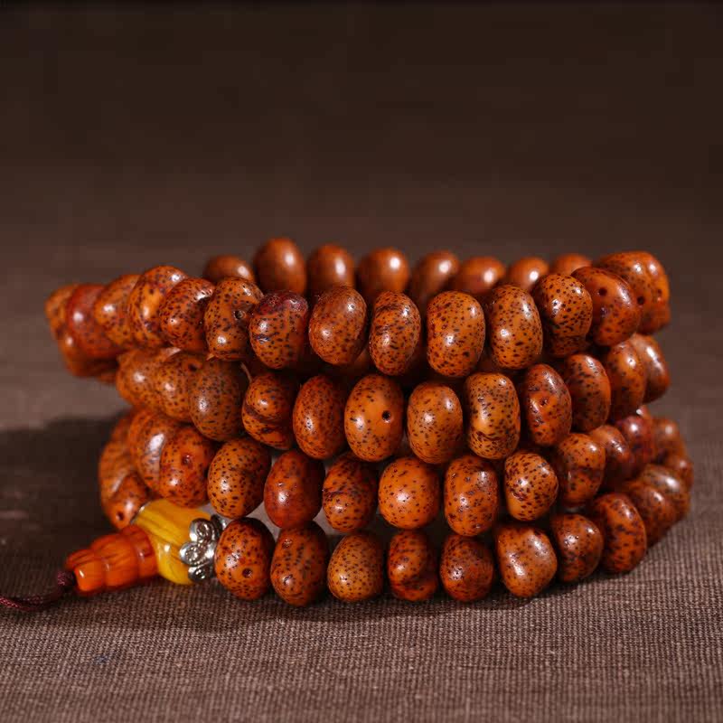 121.72g 元宝菩提念珠手串 色浆温润 辟邪护身 佛法加持30