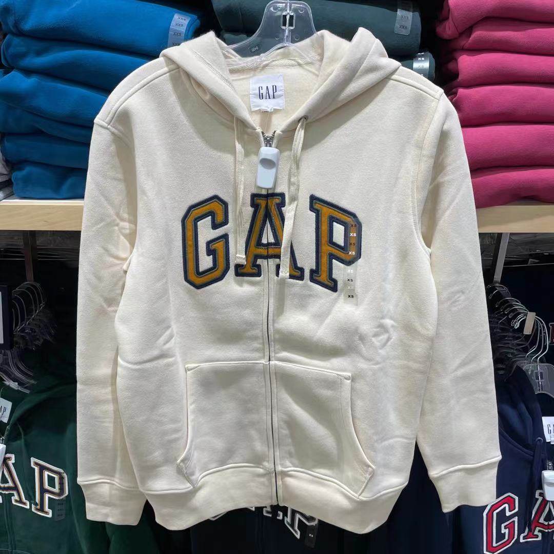 gap卫衣女连帽拉链开衫外套