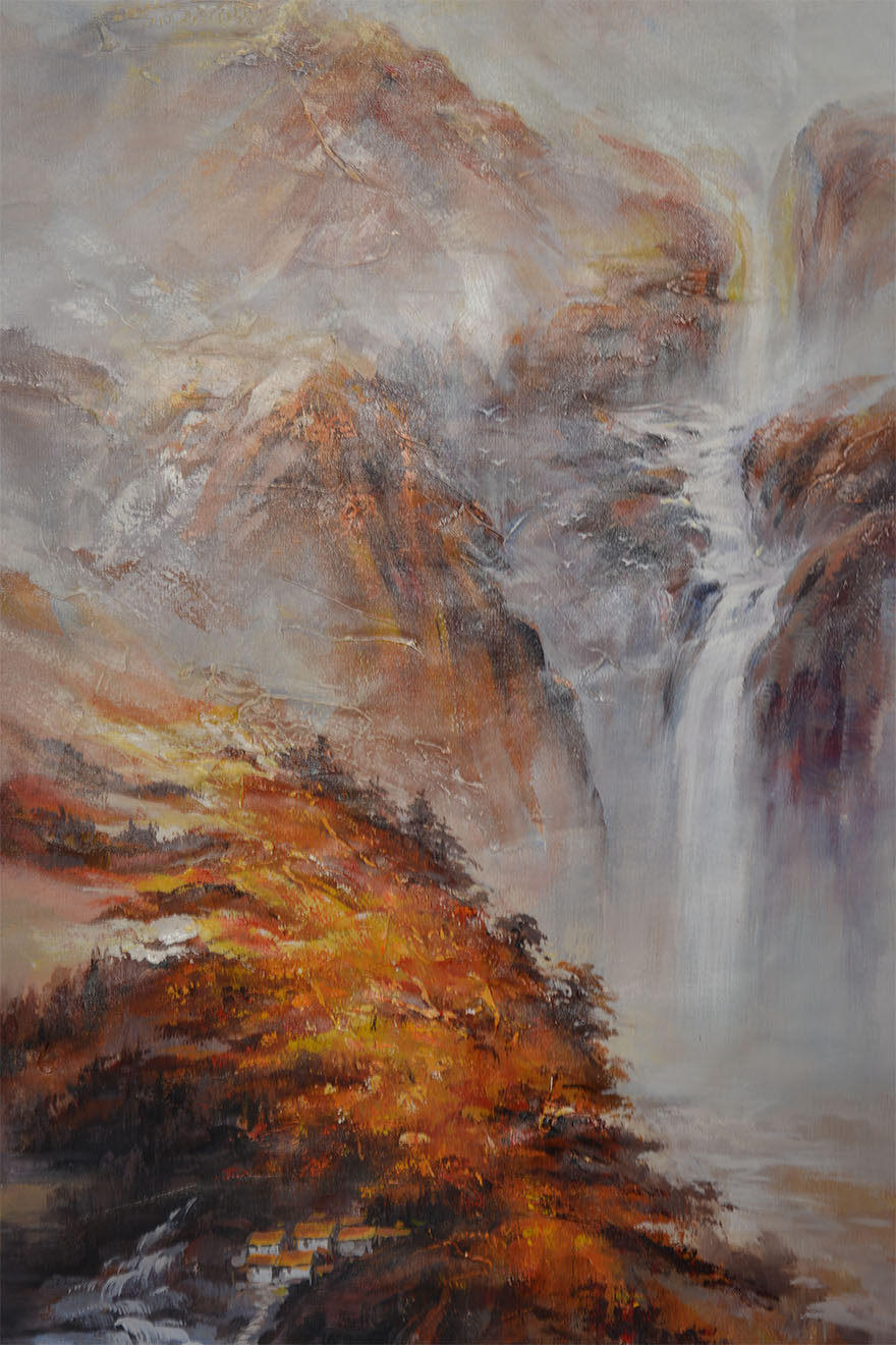 罗国玉100x150 《黄金山》知名油画家 【恒福艺术】