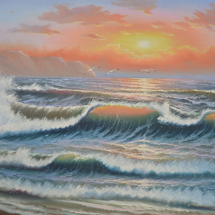 罗国玉80x200 《听着海的声音》15 知名油画家 【恒福艺术】