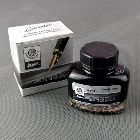 正品奥林丹钢笔墨水 大容量50ml不堵塞钢笔水 高级黑色钢笔墨水