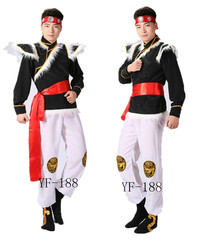 男士蒙古族演出服成人藏族服装西藏蒙古族舞蹈服装民族演出服