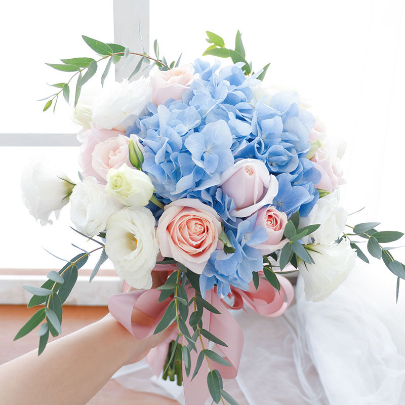 清新韩式手捧花新娘手捧结婚婚纱拍摄用花北京同城送花鲜花速递