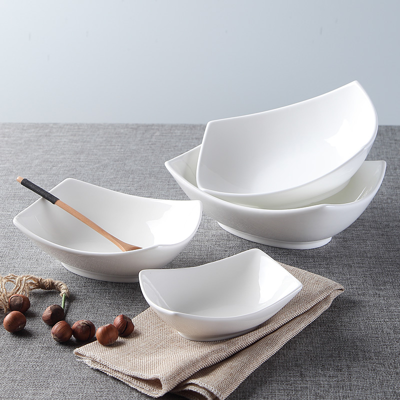 创意纯白陶瓷甜品碗 凉菜碗汤碗饭碗日式面碗水果沙拉碗家用餐具在类目 餐饮具, 餐具, 碗中 - 来自Buy2taobao.com提供专业的淘宝代购服务