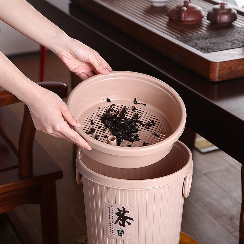 茶水桶茶渣桶茶叶垃圾桶排水小号迷你茶桶办公室茶道家用废水过滤