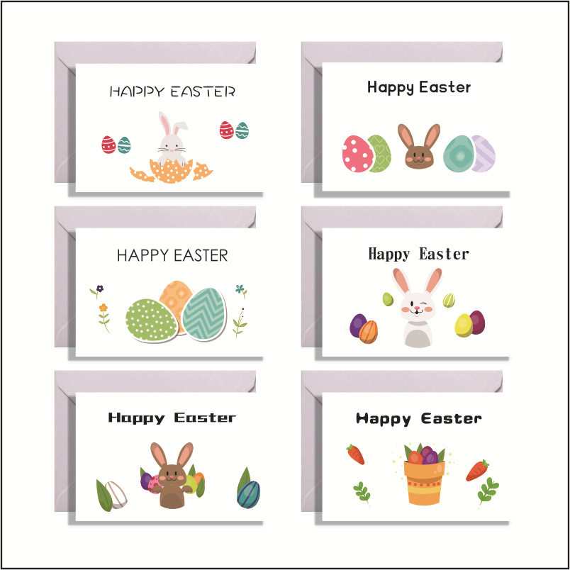 happy easter复活节小卡片小贺卡 信封 贴纸 dx1010