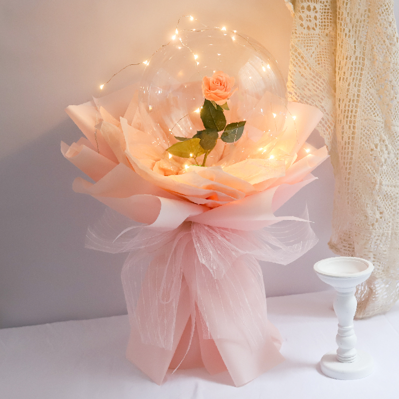 抖音太空小王子的玫瑰花网红波波球花束告白气球礼物