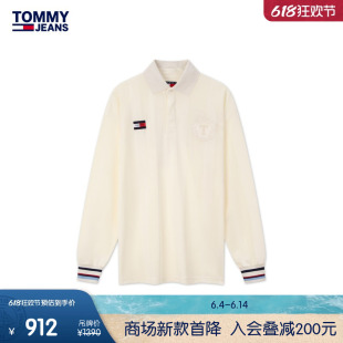 Tommy Collection24新款春夏男美式刺绣宽松长袖POLO衫DM0DM18681