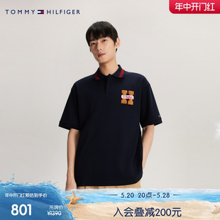 【龙年系列】Tommy 24春夏男女重磅珠地棉宽松短袖POLO衫34198