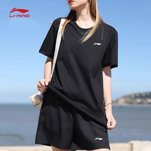 李宁运动套装女2024夏季新款女士速干凉感健身裤跑步运动服运动裤