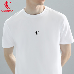 乔丹短袖t恤男2024夏季新款纯色宽松大码正品薄款半袖白色运动T恤