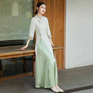 改良新中式连衣裙2024新款女夏季旗袍裙子中式女装中国风汉服长裙