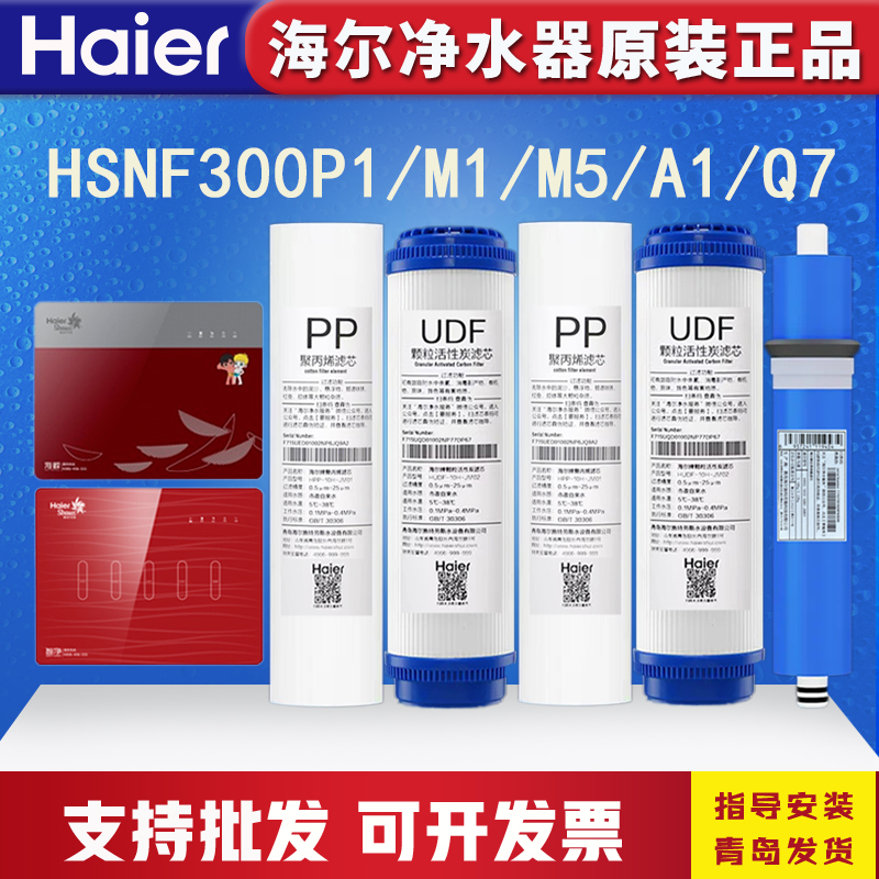 海尔施特劳斯净水器机HSNF300B1/P1/P8/Q7/M1/M5/A1智净原装滤芯