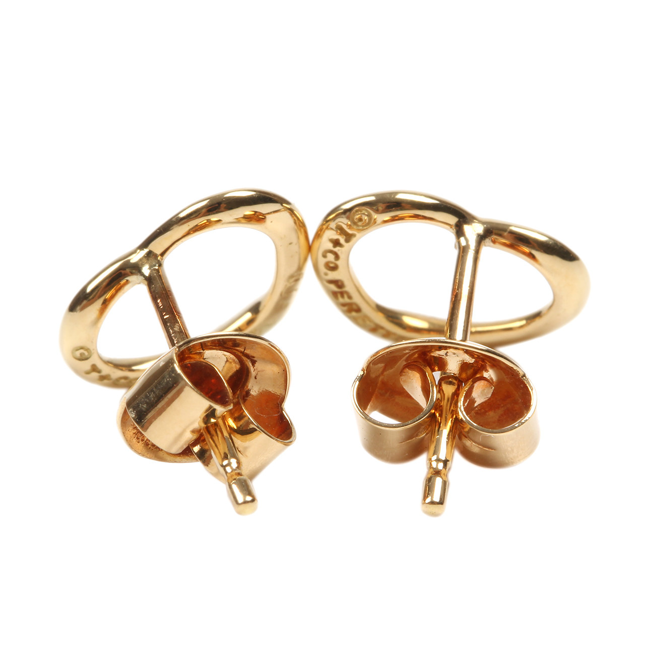 [9.8新]陈列品蒂芙尼tiffany女士心型耳钉70918027