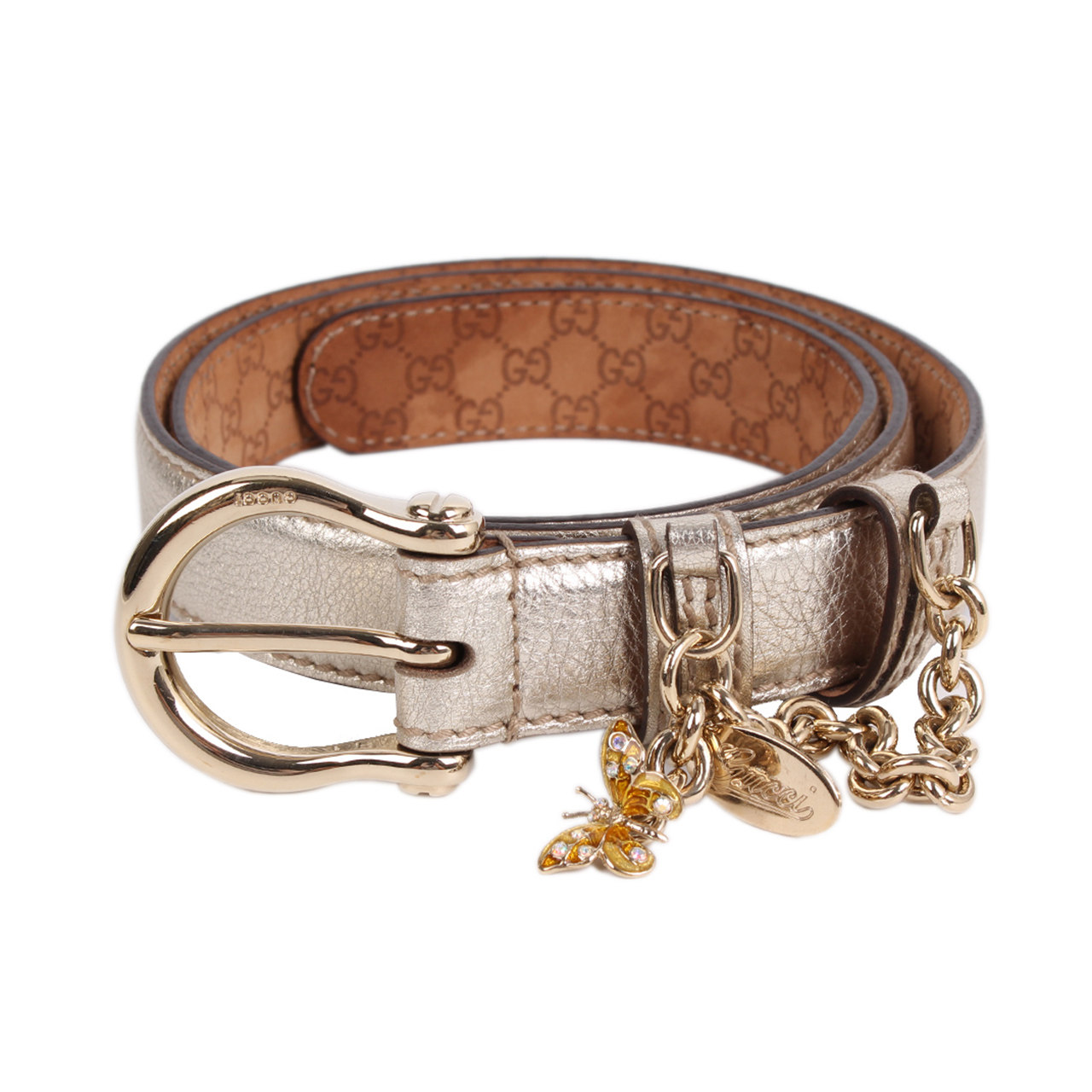 [9.0新]古驰gucci女士金头皮带60830064