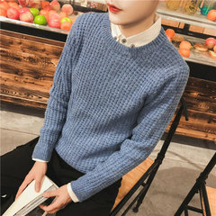 秋冬季韩版修身男士青年套头毛衣休闲外套长袖男士学生针织衫线衣