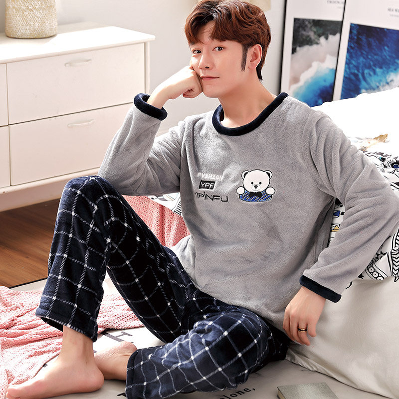 男生睡衣珊瑚绒少年