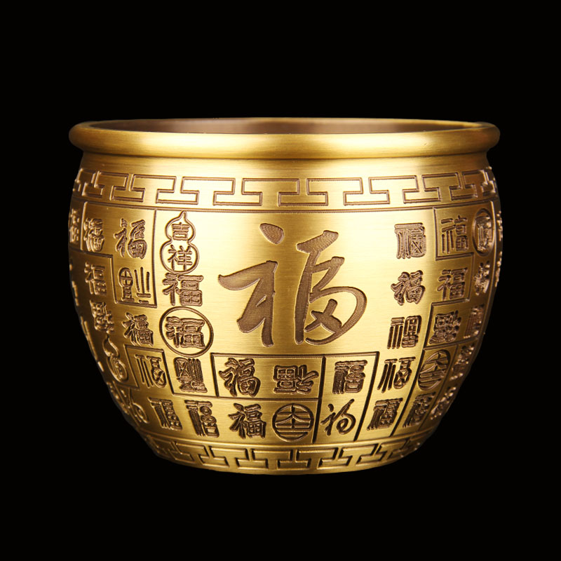 6天猫新品吉善缘 铜葫芦摆件 百福开盖贺寿礼招财家居办公装饰工艺