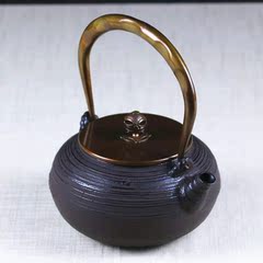 水郡日本螺纹铁壶生铁壶老铁壶煮水烧水茶壶专用无涂层铁器