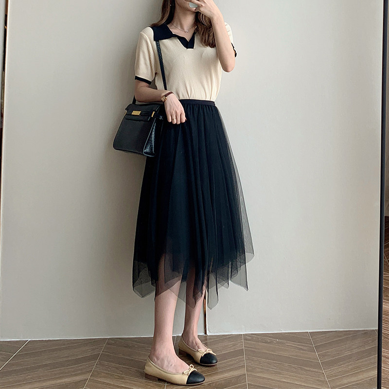 黑纱裙中长款大额优惠券