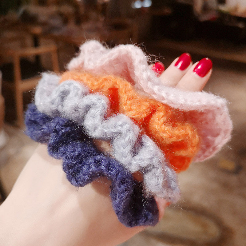 儿童大肠发圈针织毛线头绳小女孩可爱简约韩国发绳不伤发扎头发饰