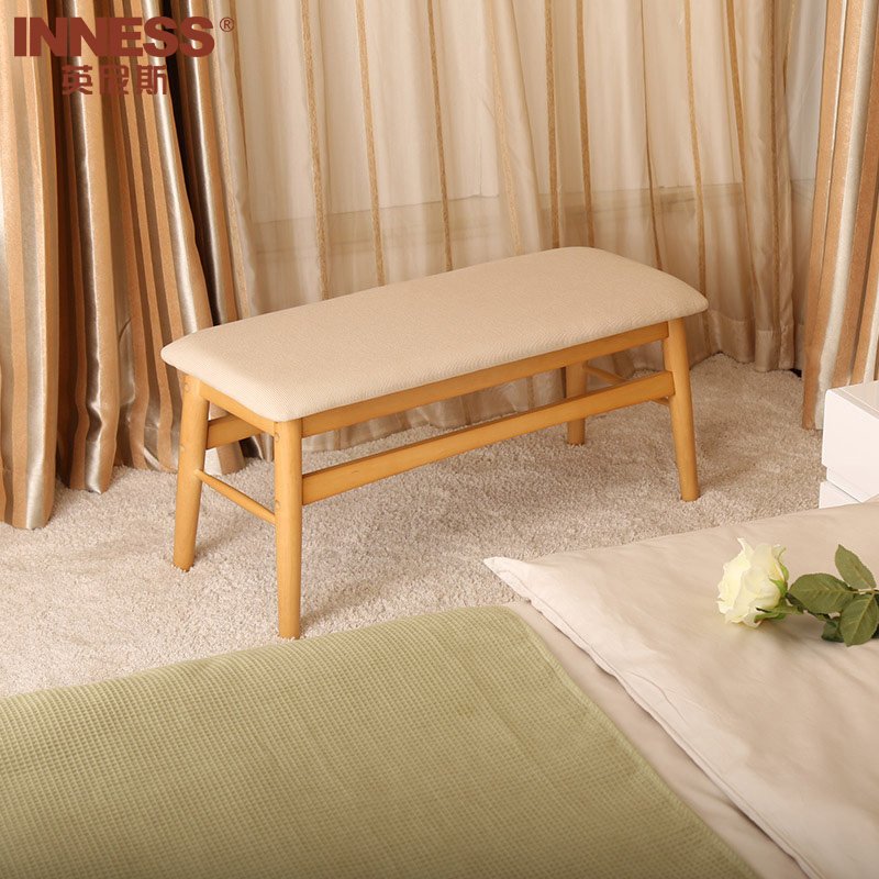 英尼斯 床尾凳欧式卧室实木床头凳现代简约沙发凳创意床榻凳子