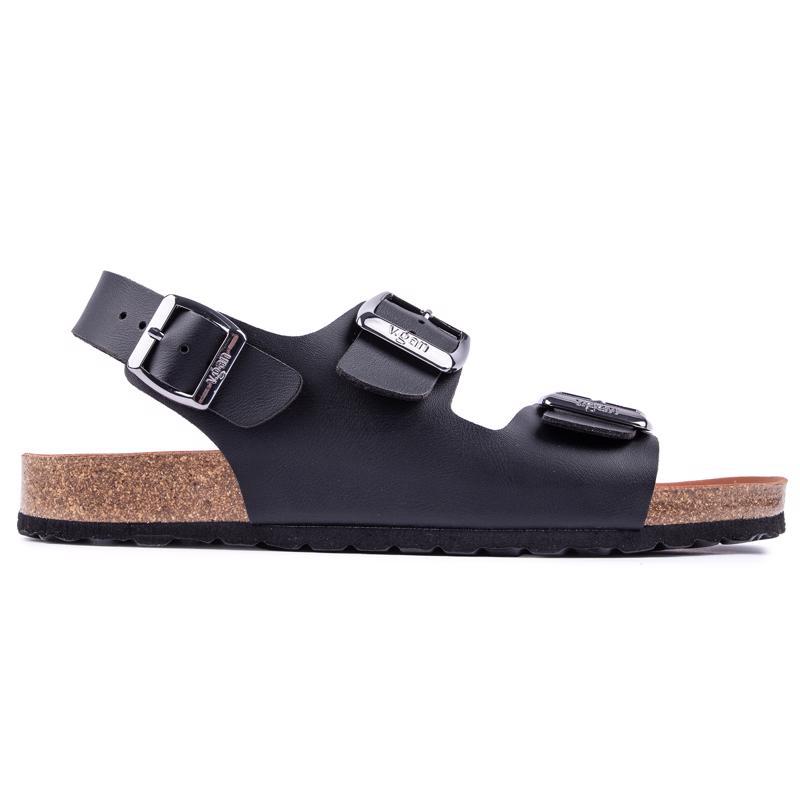 V.GAN Vegan Lima Footbed Sandals 黑色男式休闲凉鞋运动风经典