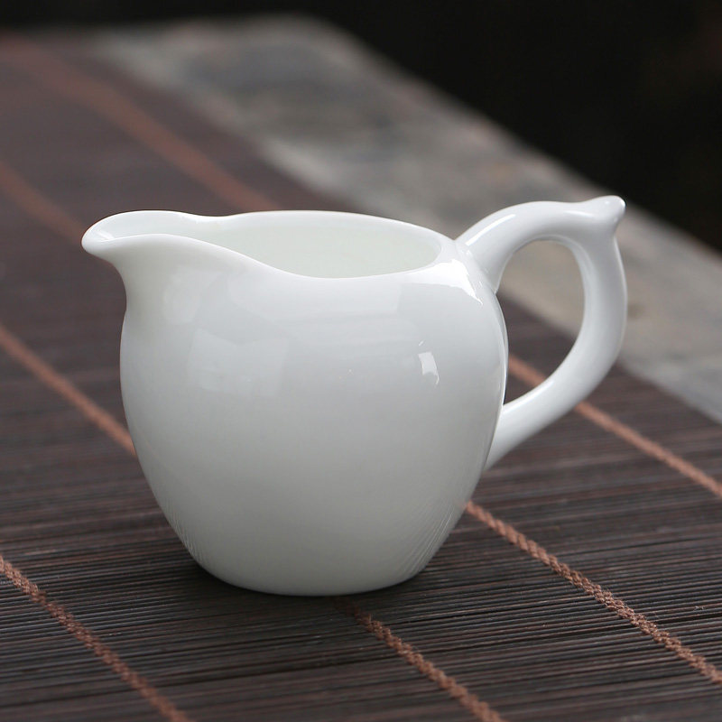 高白瓷陶瓷公道杯茶漏套装家用玉瓷茶海茶过滤分茶器功夫茶具配件