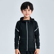 Children's sports tights training clothes men's and women's long-sleeved zipper jacket basketball football fitness clothes quick-drying jacket