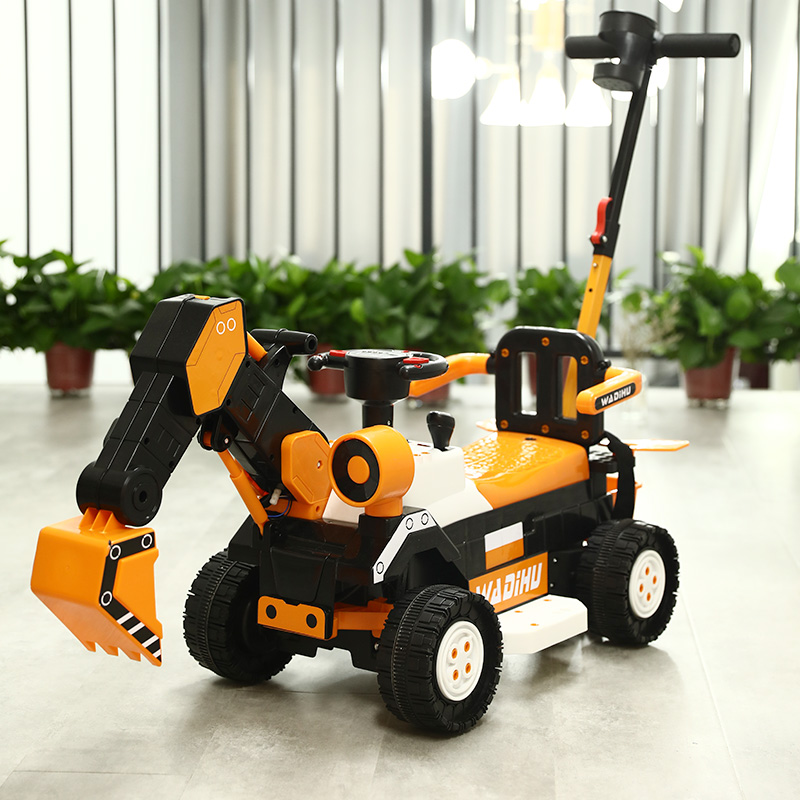 儿童电动挖掘机工程车男孩玩具车可坐人超大号可坐挖土机可骑充电