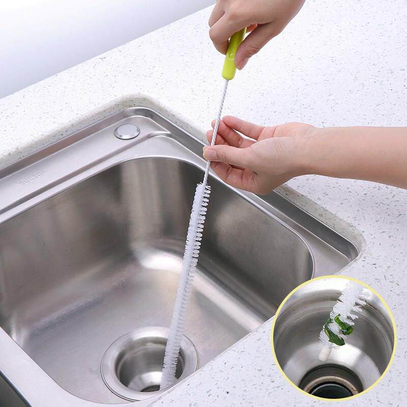洗手盆水池管道疏通器手动通下水道工具头发防堵塞清理刷管道刷子