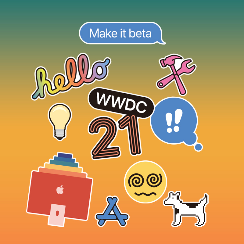 30枚wwdc2021苹果开发者程序软件大会周边笔记本平板电脑笔记本个性小