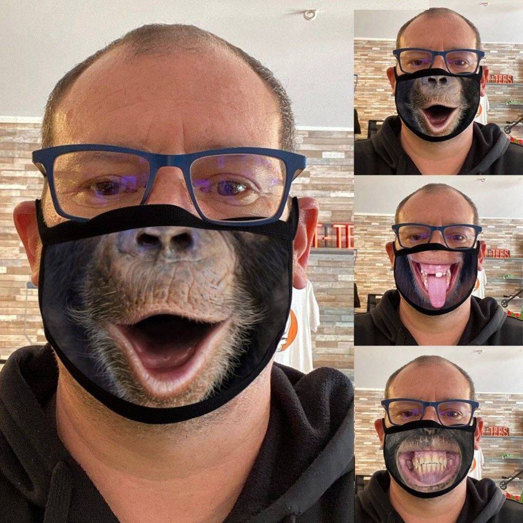 仿真人脸搞怪图案口罩3d搞笑网红同款