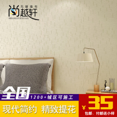 尚越轩纯色壁布客厅卧室环保墙布无缝欧式素色简约现代墙纸布田园