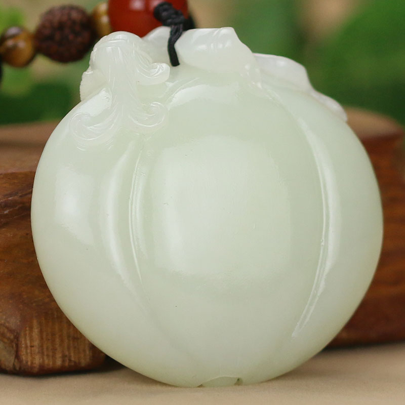 和田玉 白玉 南瓜 把件 132.076克