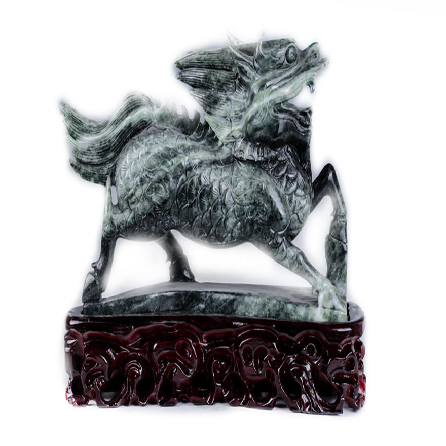 《麒麟》中国四大名玉 精品独山玉摆件 6666g