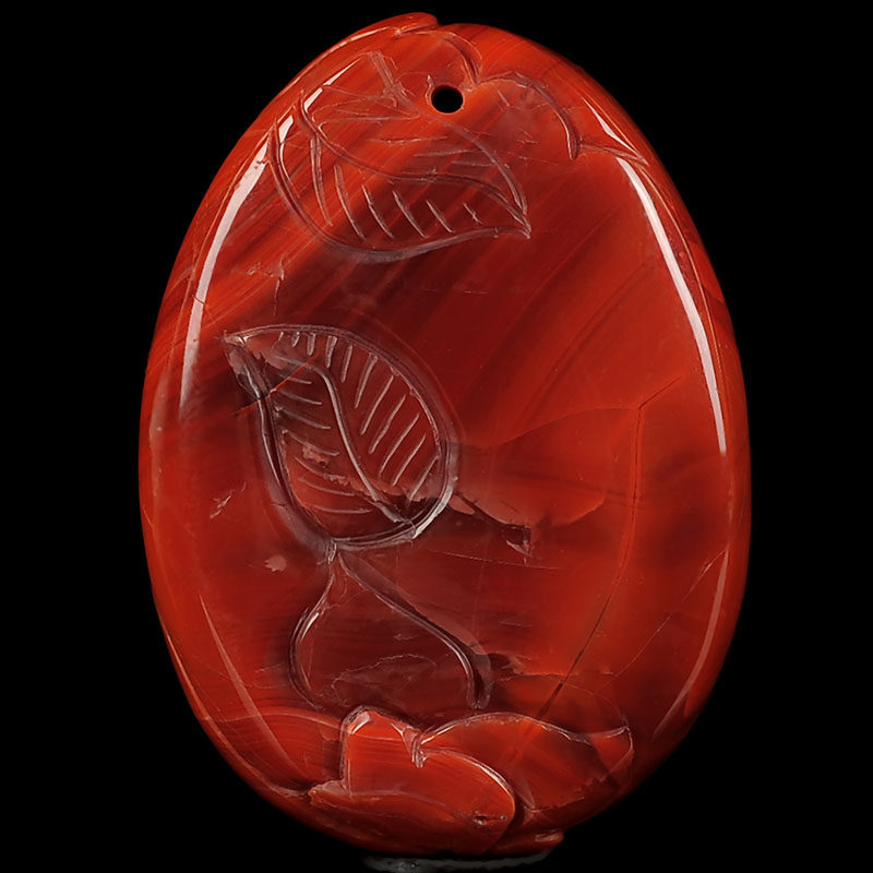 22.89克【玫瑰红】一品清廉天然南红玛瑙挂件