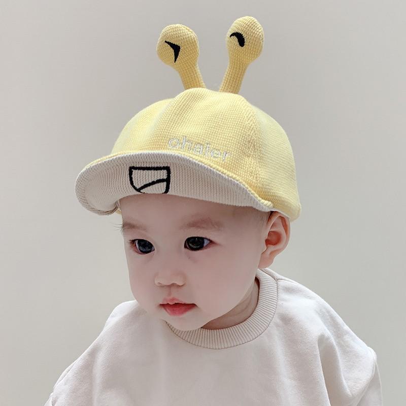 婴儿宝宝帽子秋冬男童婴幼儿韩国鸭舌帽可爱超萌时尚