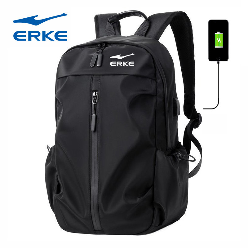 鸿星尔克背包双肩包男