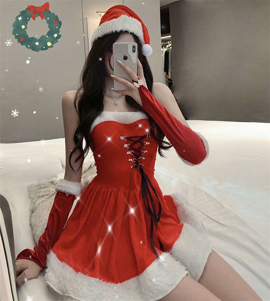 热销圣诞女装韩版套装