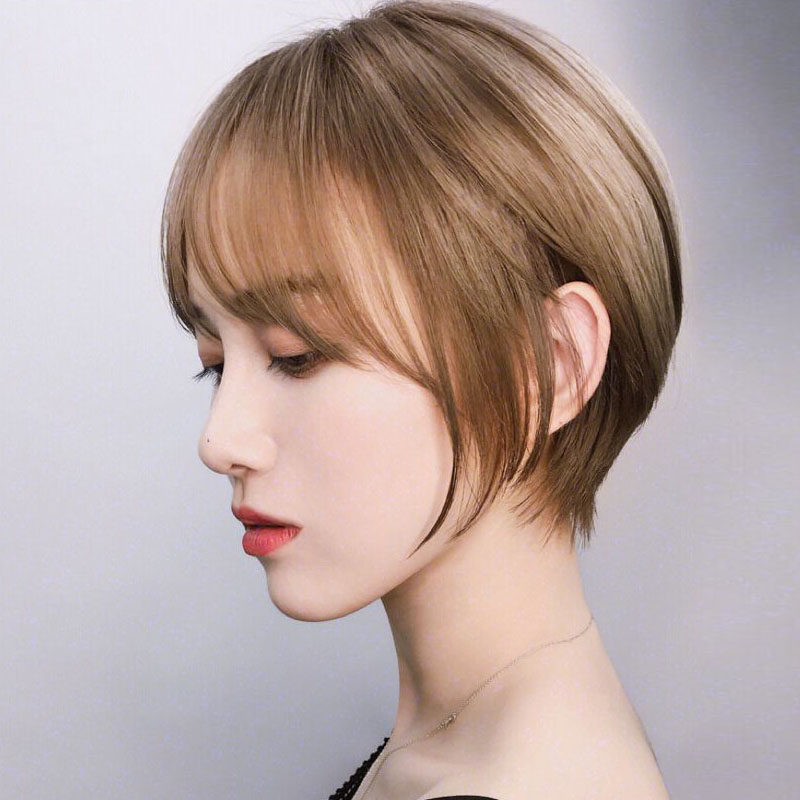 假发女短发 圆脸bobo韩国波波头短发女生帅气全头套式短卷发发型