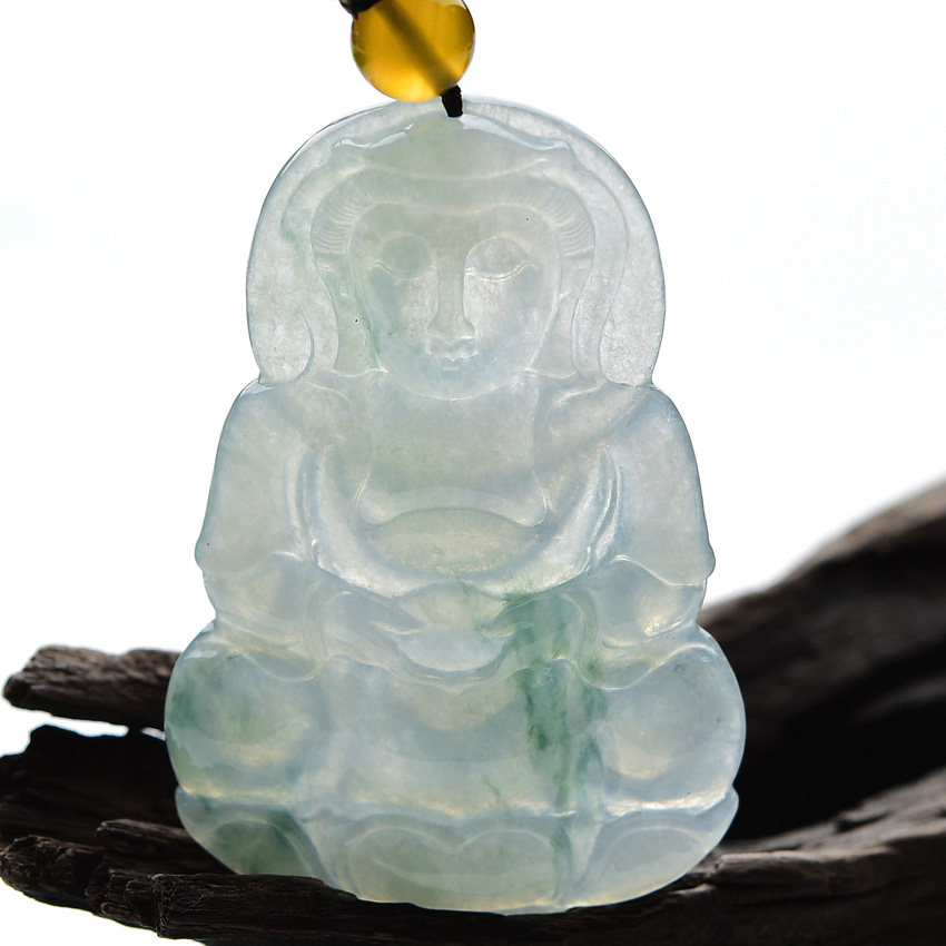z2796 冰糯飘花观音吊坠 20.03克