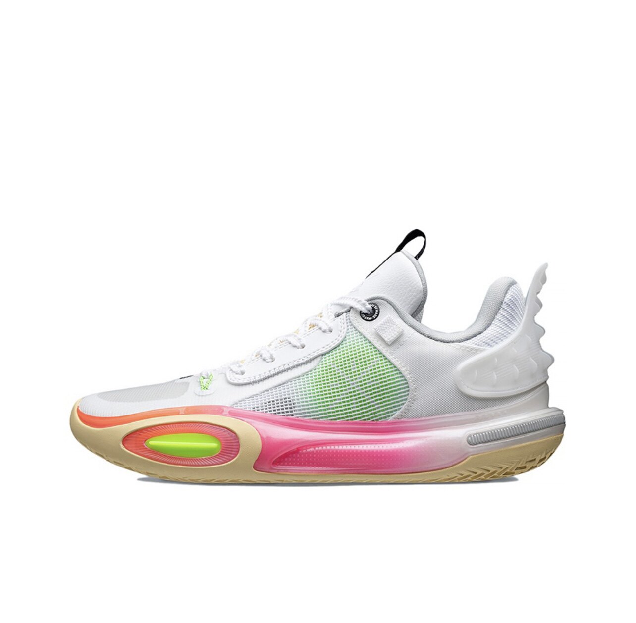 lining李宁 全城11减震防滑耐磨 低帮 篮球鞋 白粉色