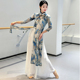 新款古典舞蹈服修身弹力旗袍练功服中国风舞民族舞蹈表演出服装女