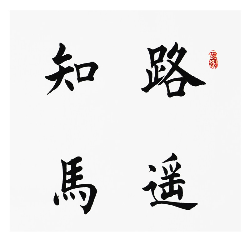 刘忠珊《路遥知马力 日久见人心》国家特级书法师