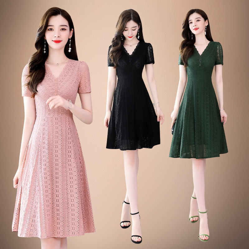 2020夏奢华新款声雨竹简约连衣裙