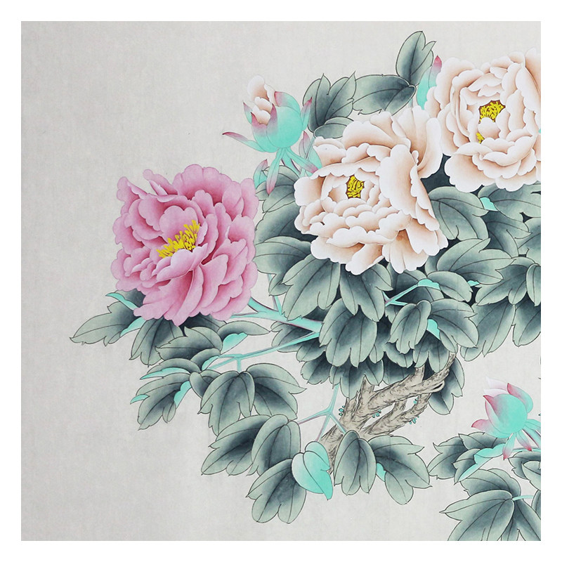 李晓明《富贵凝香》水墨中国画花鸟画现代新中式 书房挂画装饰画