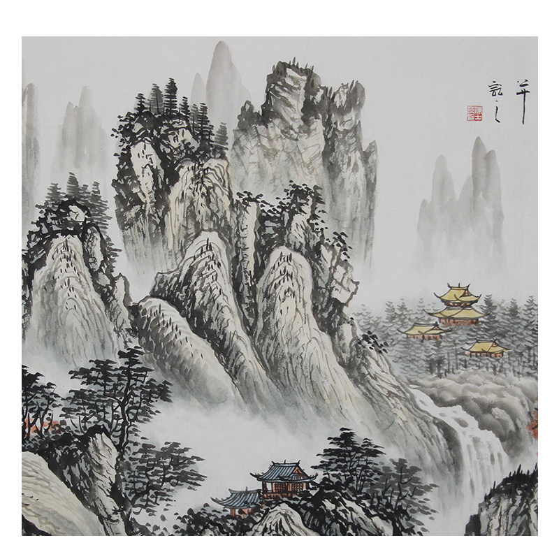 陈士慕《深山藏古寺》王卫民入室弟子