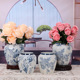 青花瓷花瓶摆件客厅插鲜花新中式陶瓷装饰复古玄关瓷器餐桌插花罐