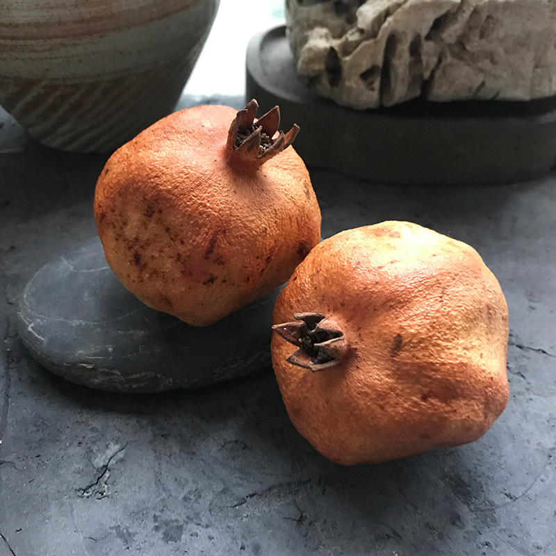 清供石榴风干小石榴晒干石榴摆盘婚喜供果干果天然酸石榴多子摆件